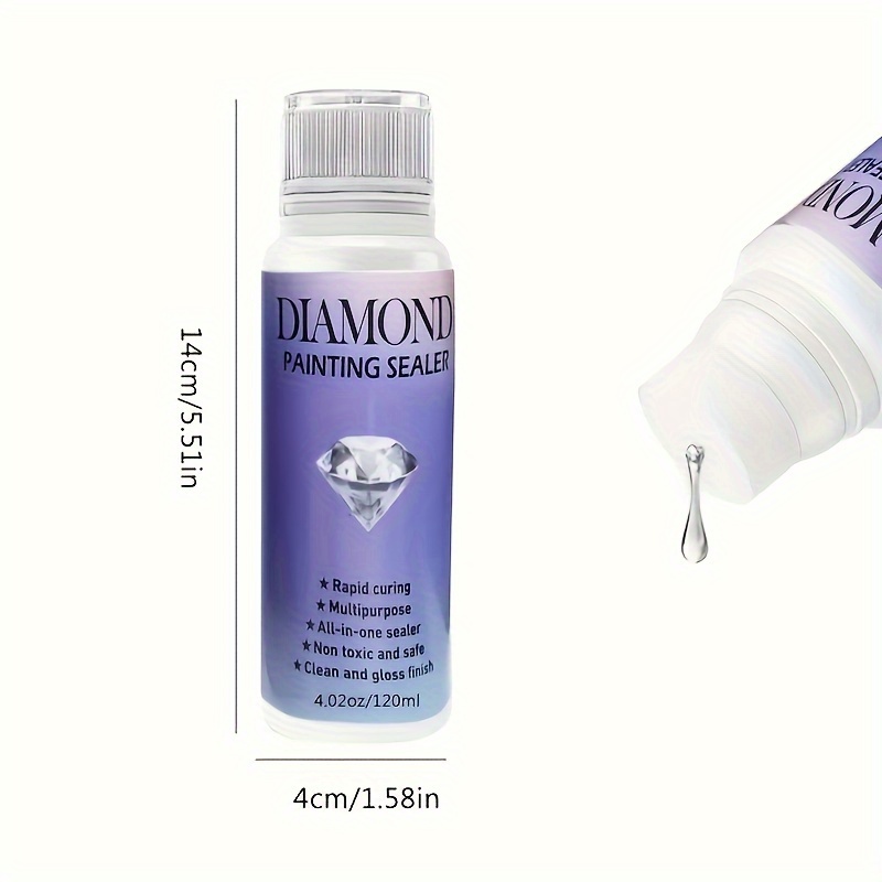1pc 120ml Diamond-Painting Sealer Diamond-Painting Art Glue Permanent Hold  Shine Effect Sealer Diamond-Painting