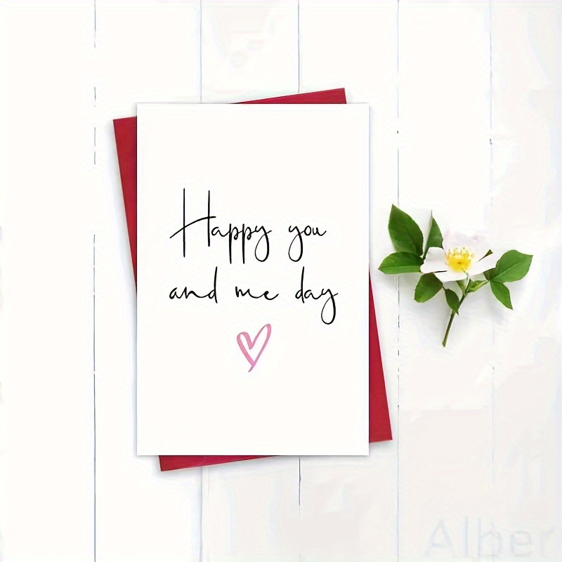 Romantic Anniversary Card For Couples - Blank Inside For Personal Message