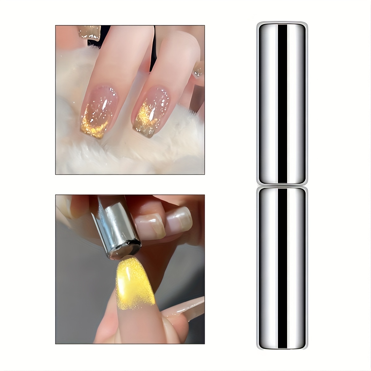 5 pièces Outil Aimant Ongles, Mwoot Stylo d'aimant d'ongle et