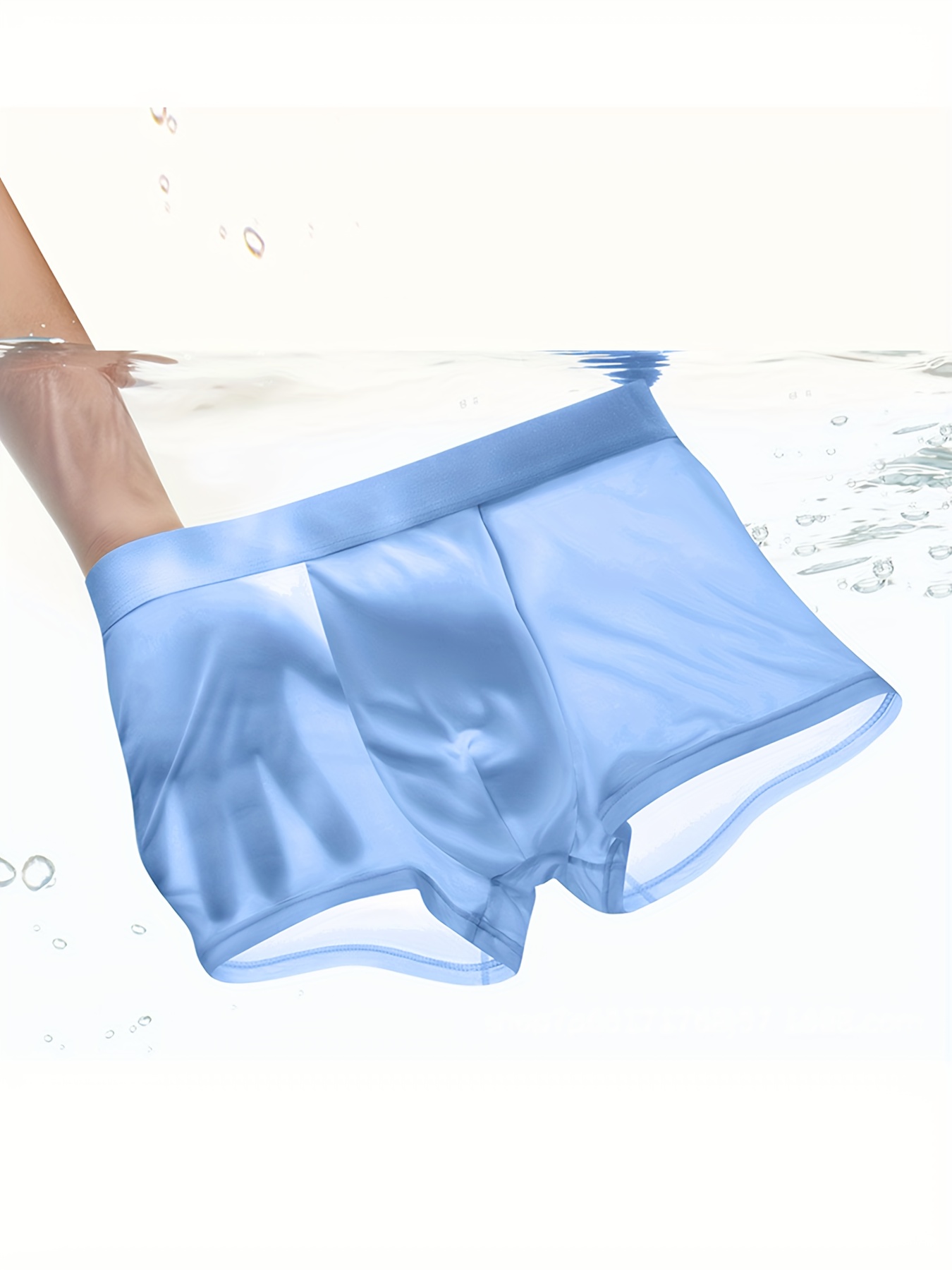 Summer Youth Style Ice Silk Traceless Men's Underwear Thin - Temu