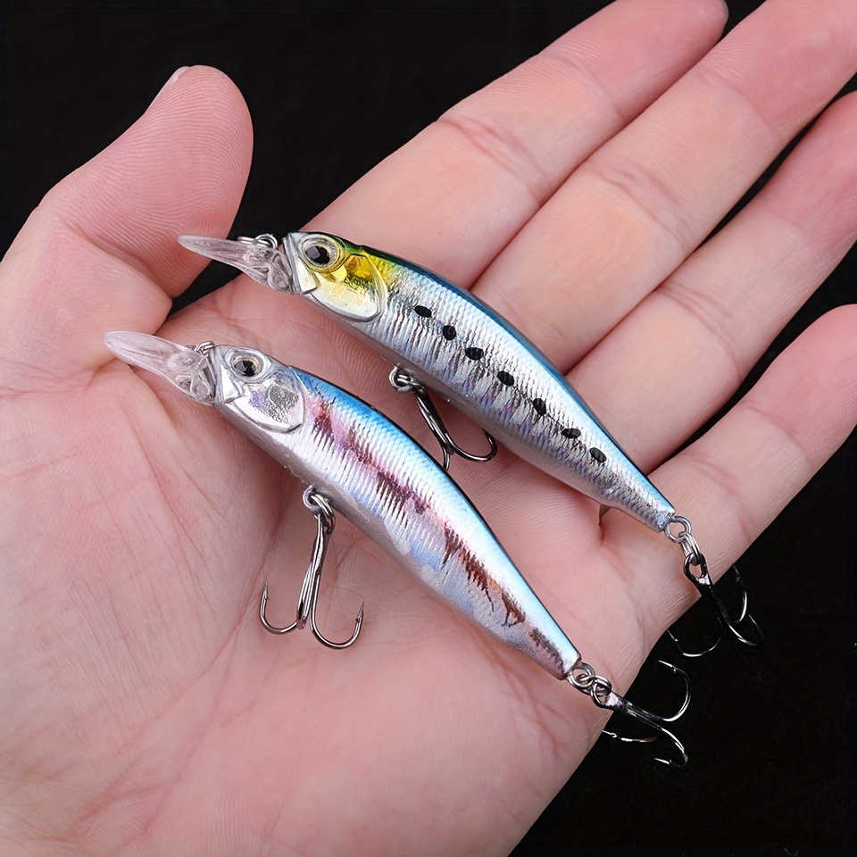 8pcs Set of Floating Minnow Fishing Lures - Perfect for Freshwater &  Saltwater Fishing!