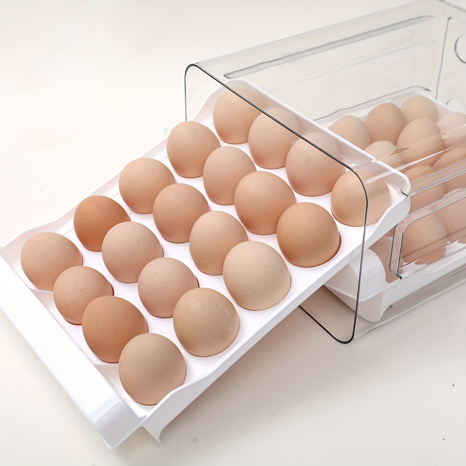 1 Contenedor De Huevos Para Refrigerador Organizador Para - Temu