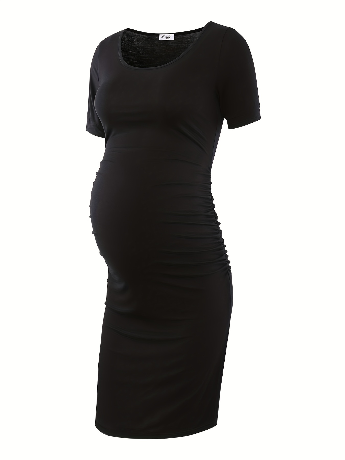 Vestido De Maternidad De Manga Corta Para Mujer, Elegante Y