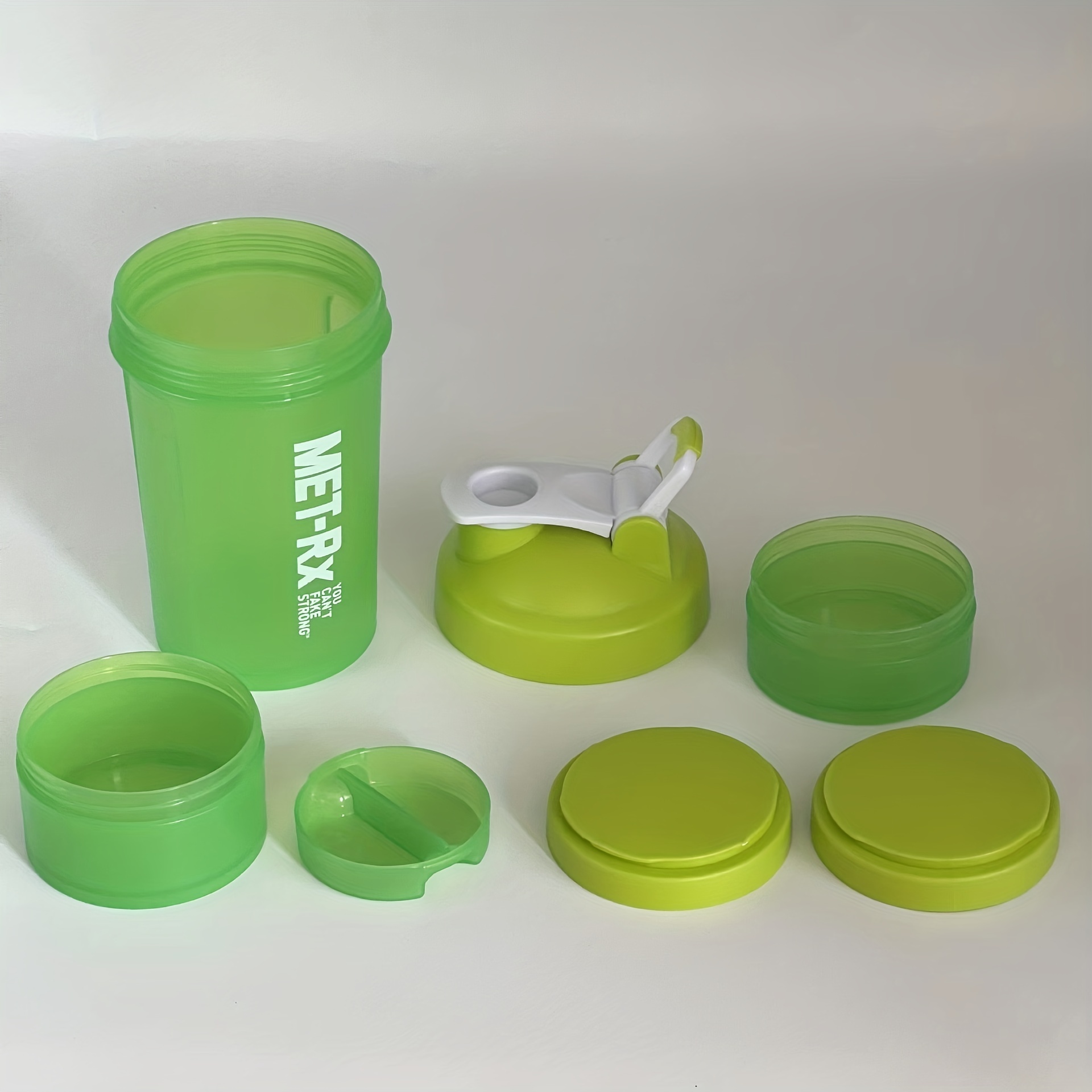 500ml Portable Protein Shaker Cup with Powder Storage Container