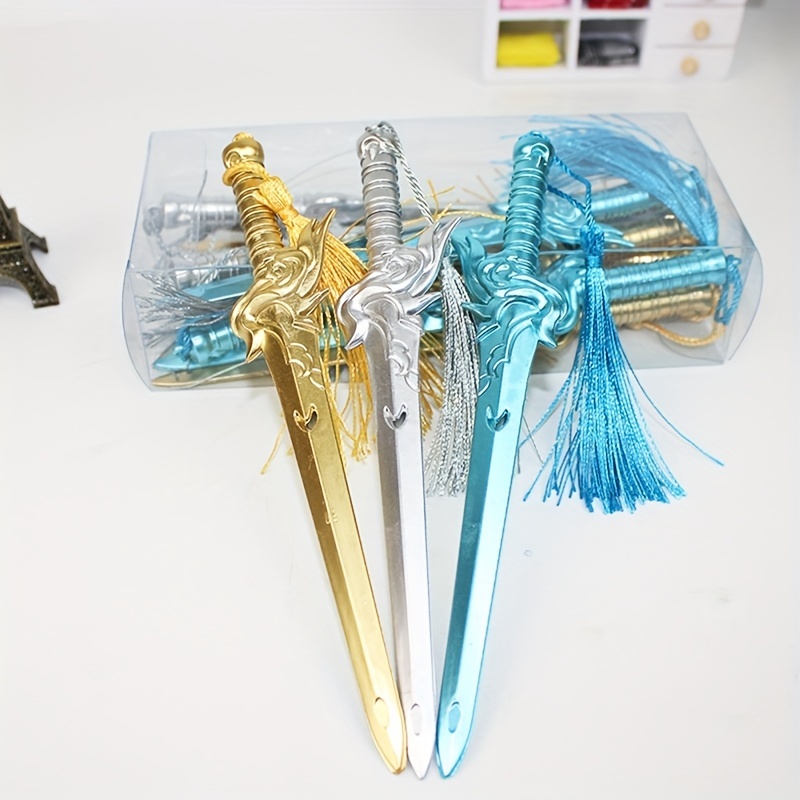 Creative Sword Neutral Pen Long Sword Tassel Black Core - Temu