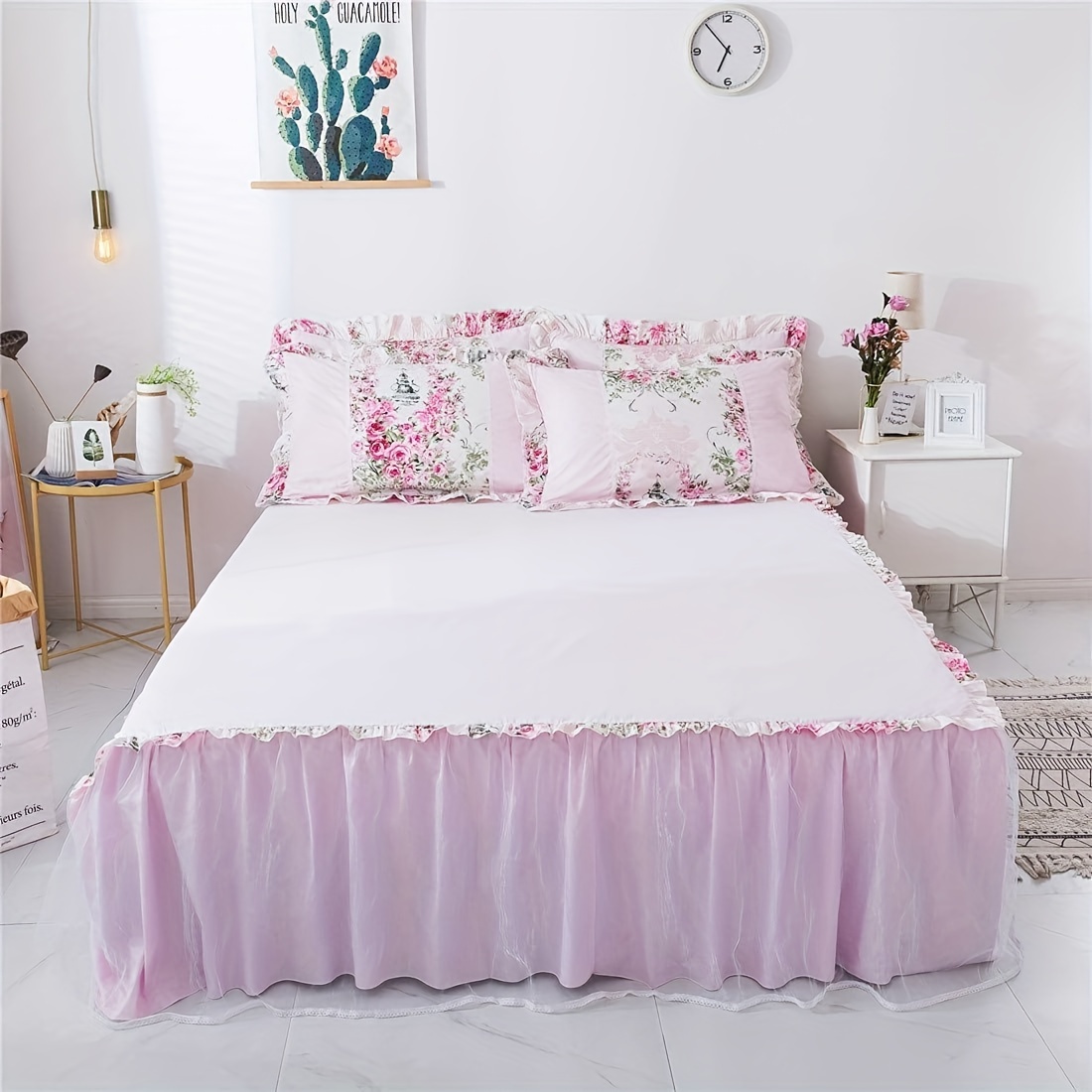 Floral discount duvet cover and skirt