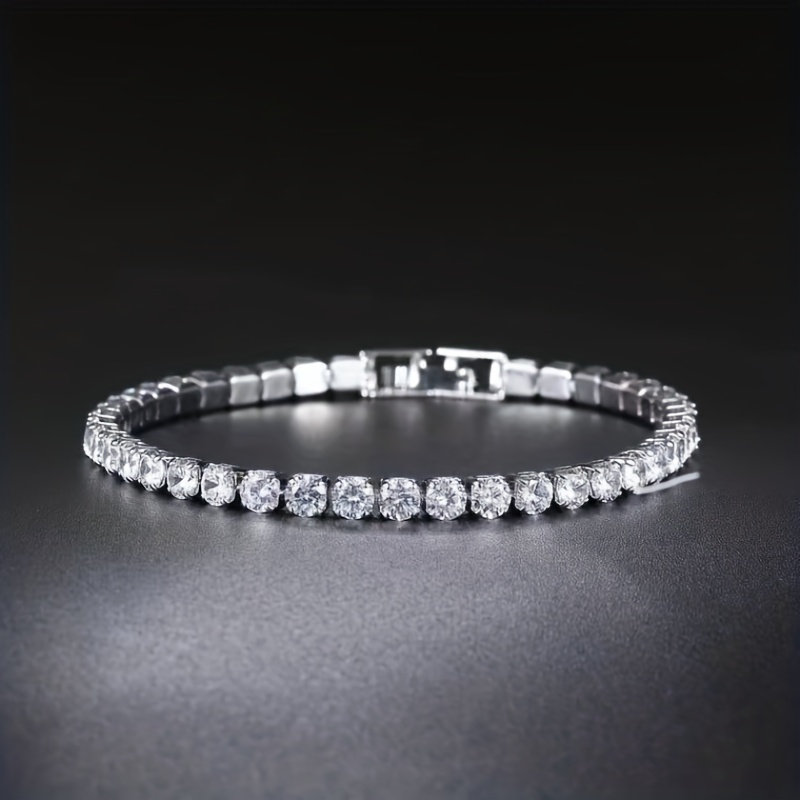4mm Zircon Tennis Bracelet for Couples