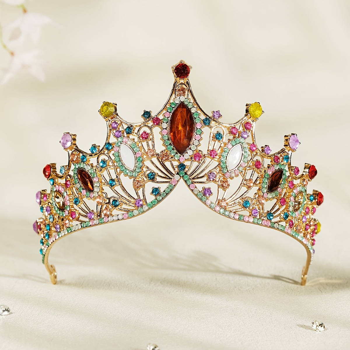 Baroque Queen Crown Women Rhinestone Wedding Tiaras Crowns - Temu
