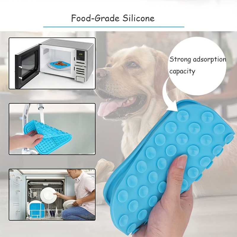Silicone Pet Slow Feeder Mat Lick Pad With Suction Cup Pet Placemat For Dog  Anxiety Relief Supply - Temu