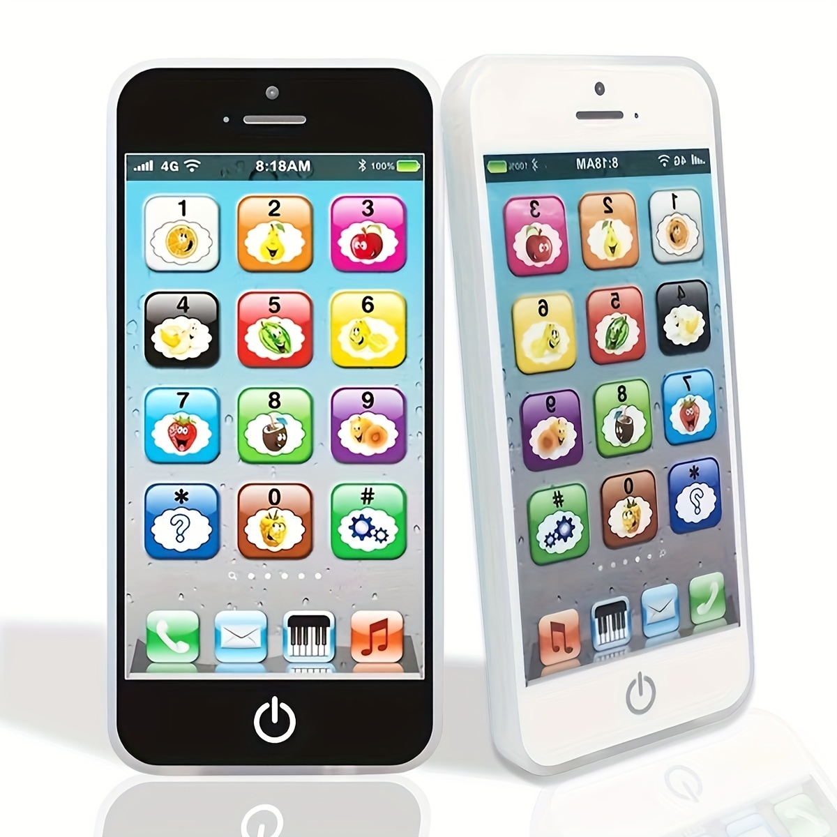 B. toys - Hi!! Teléfono - Plata- Smartphone de juego de simulación -  Teléfono móvil interactivo para niños - Sonidos y canciones - Teléfono de  juguete