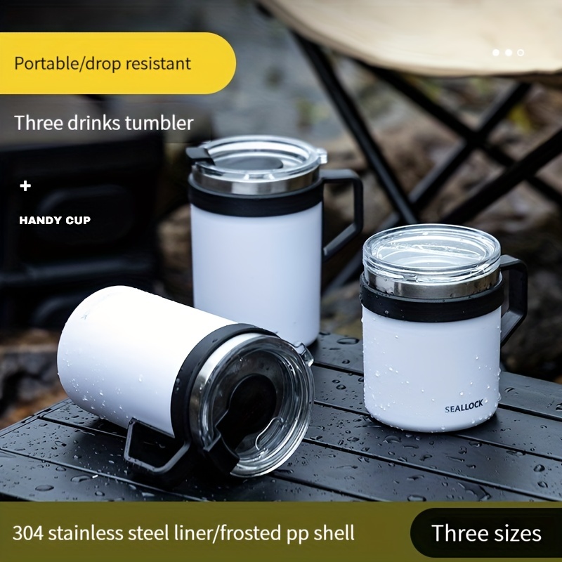 New 304 Stainless Steel Coffee Mugs Portable Cups Heat Insulation