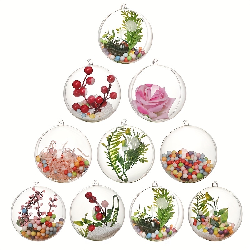 10pcs Transparent Plastic Christmas Ball for Decoration