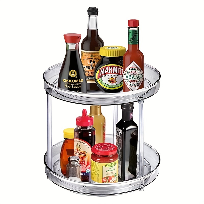 2 Level Turntable Lazy Susan - 360 Degree Lazy Susan - Kitchen Cabinet  Organizer For Bottles And Containers Storage Organization - Homeitusa :  Target