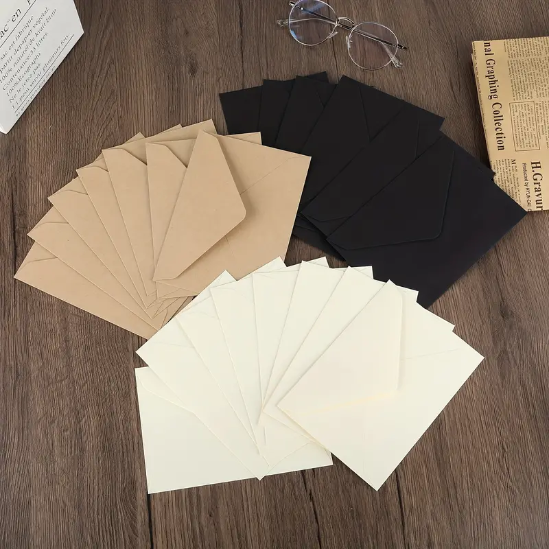 Stylish Solid Color Kraft Paper Envelopes Perfect For - Temu