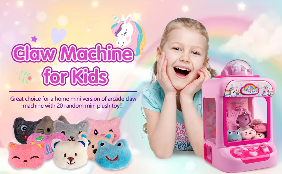 Claw Machine For Kids, Mini Claw Machine Candy Grabber Dispenser Toys For  Girls, Claw Machine Arcade Game Toy Vending Machine With