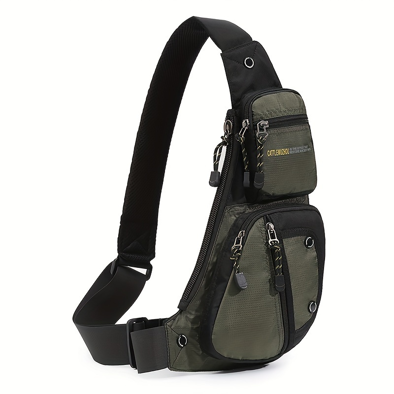 Men's Crossbody Chest Bag Fishing Tactical Sling Bag Outdoor - Temu United  Kingdom