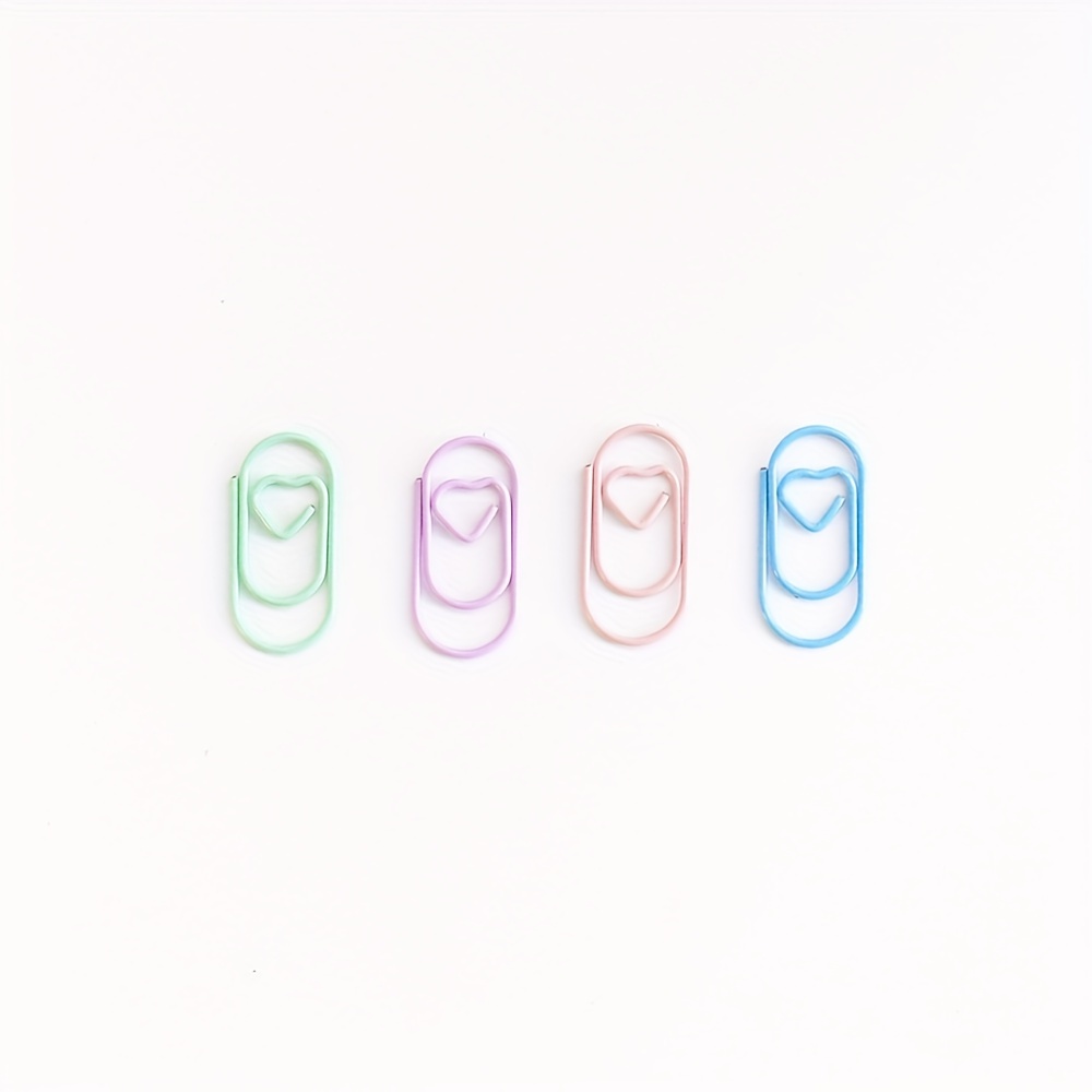 100pcs Mini Small Love Special shaped Colorful Paper Clips