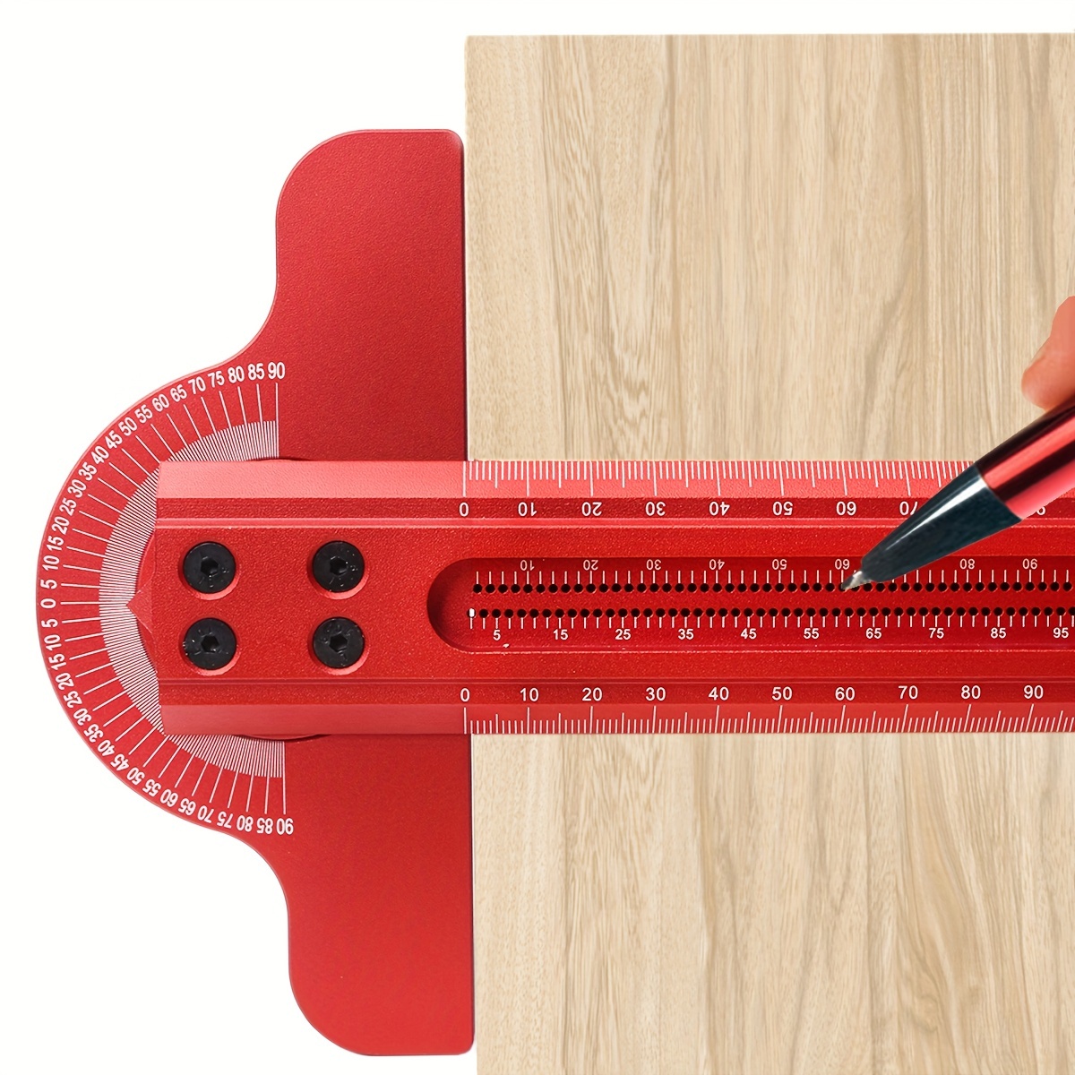 Rongpro T Type Metric Scribe Multi Tool Woodworking Ruler Measurement  Drawing Tool Multi Angle Aluminum Profile For Tile DIY