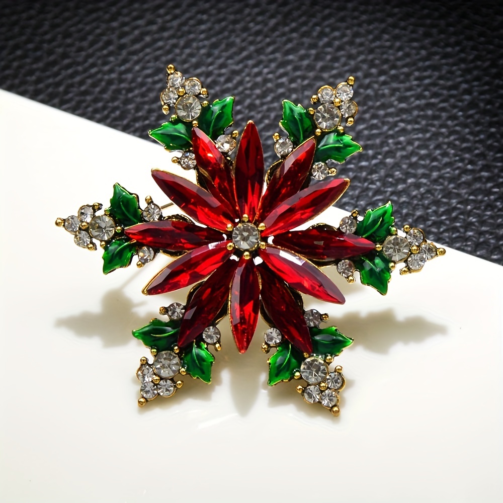 Christmas Snowflake Brooch Pin for Women & Girls