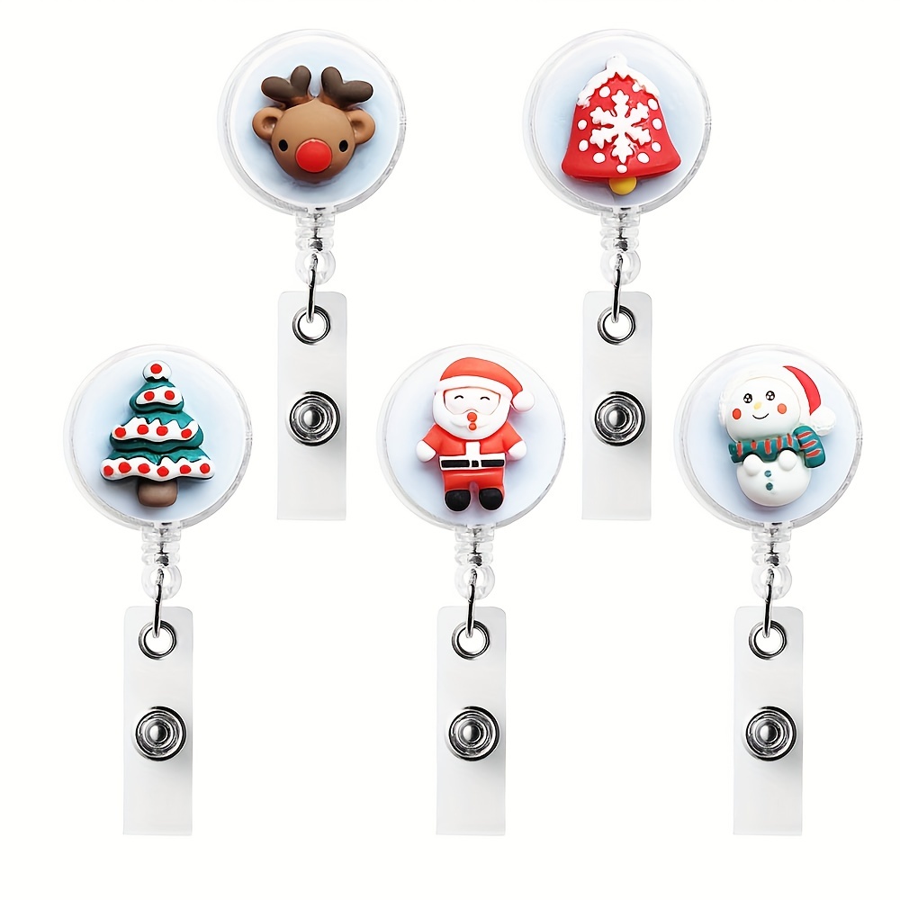 Christmas Retractable Badge Holders christmas Badge Reel - Temu