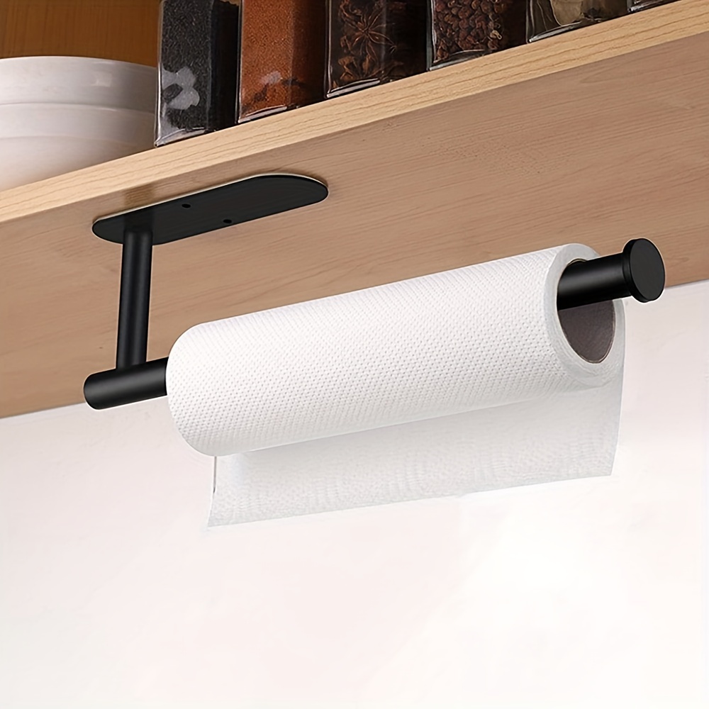 Stainless Steel Paper Towel Holder Wall Mount Under Cabinet Kitchen Bathroom