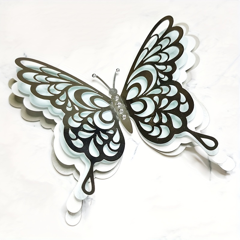 Black White Butterfly Scrapbook Paper Retro Craft Diy For - Temu Austria