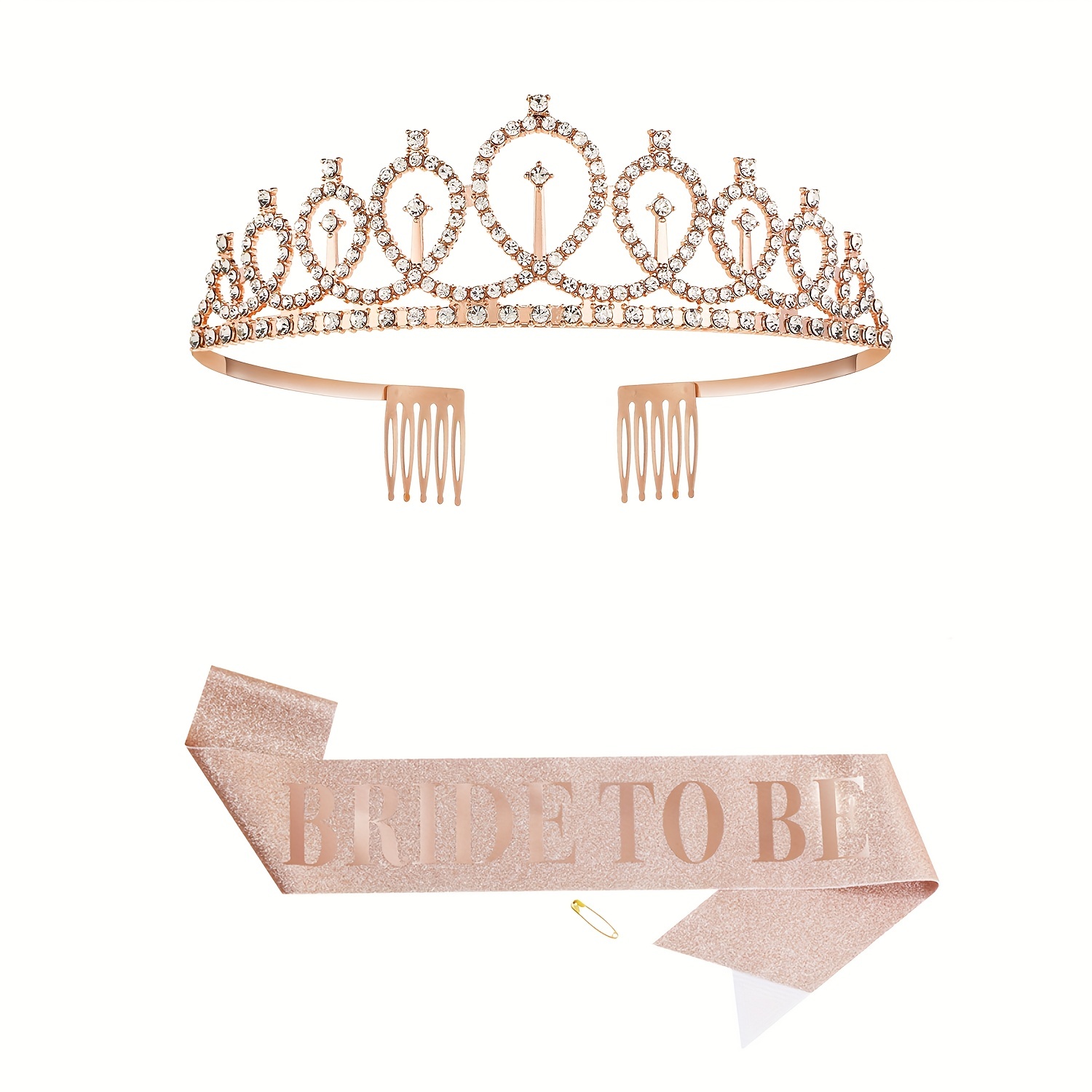 Bachelorette Party Veil - Rose Gold + Silver | Bridal Shower Veil | Bride  to Be Gift, Bachelorette Favor + Engagement Decoration