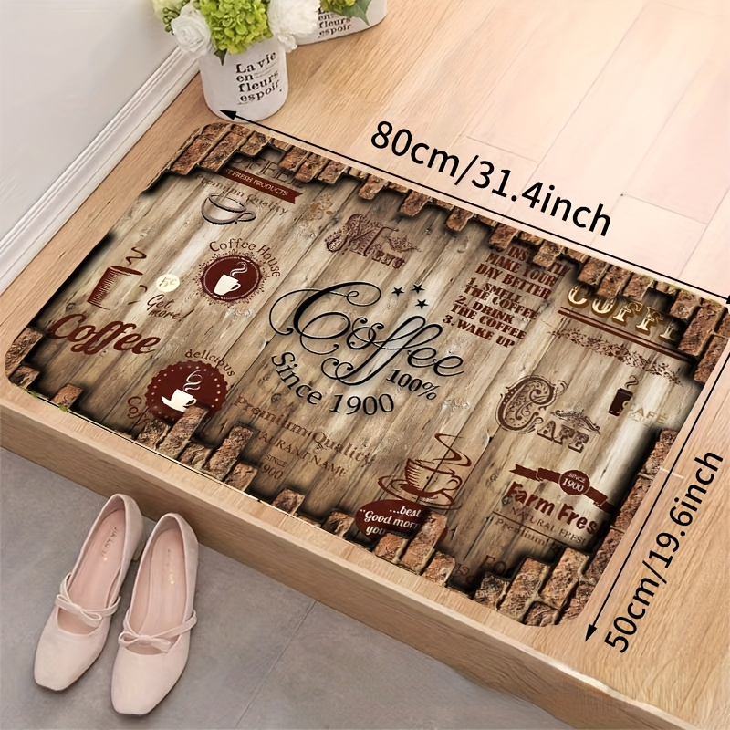 1pc, Alfombra De Cocina De Franela, Alfombra Decorativa Para Sala De Estar  Y Dormitorio, Alfombras De Pasillo Para Cocina, Lavandería, Lavable,  Alfombra Antideslizante Para Entrada De Casa, Balcón Y Baño - Temu