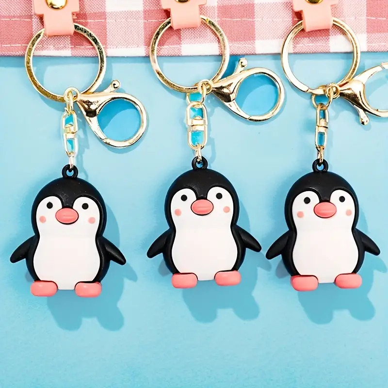 1 Stück Cartoon-pinguin-schlüsselanhänger, Silikon-3d-schlüsselanhänger,  Rucksack-dekorationsanhänger, Kostenloser Versand, Kostenlose Rücksendung