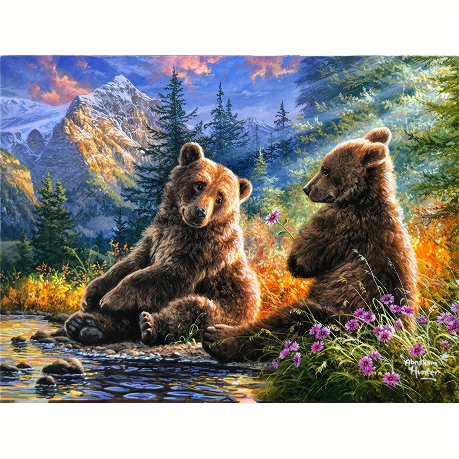  Brown Bear Diamond Painting Kits 5D Diamond Art Kits