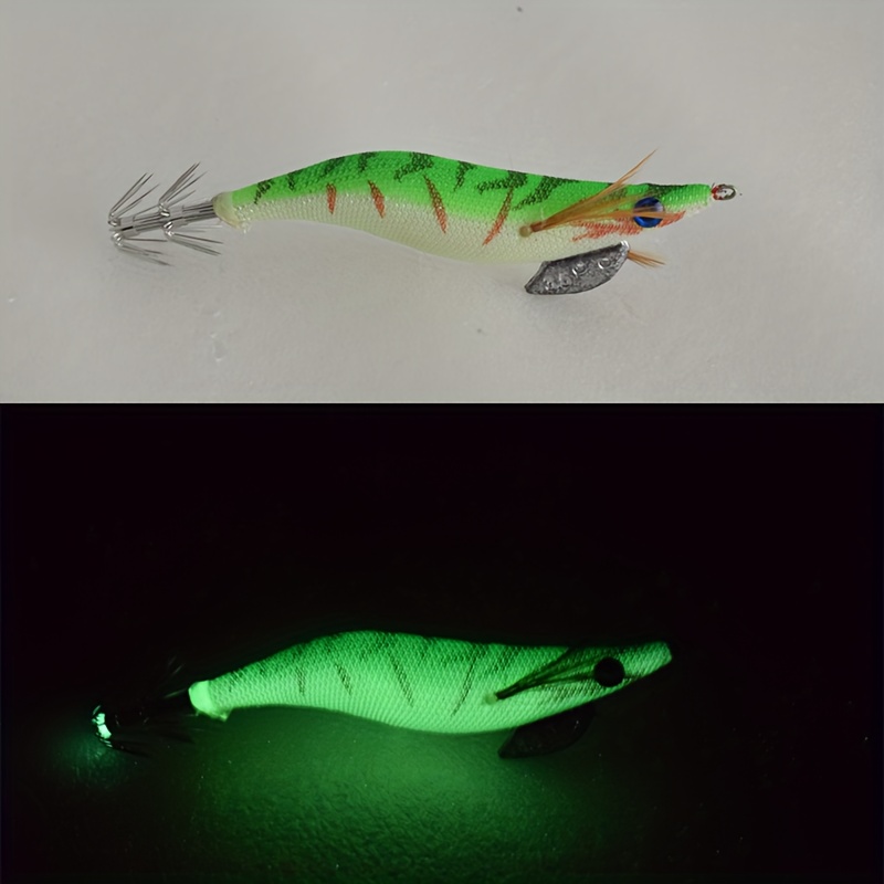 Sonew Fishing Squid Jigs Bait, Flexible Fake Prawn Luminous Bait With  Luminous Effect For Pond Fishing 