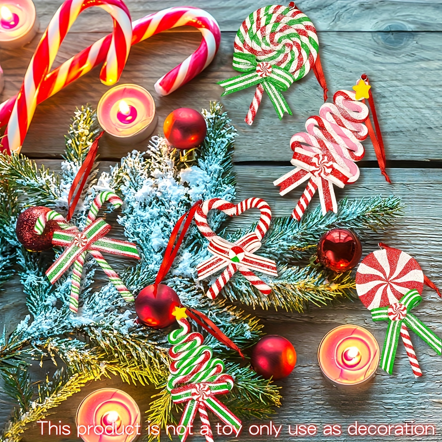 Canne di caramelle di Natale Decorazione dell'albero di Natale