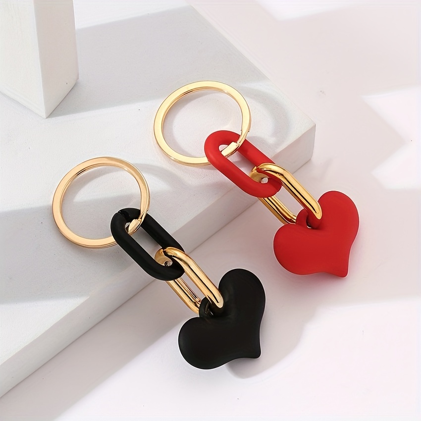 Cute Couple Bag Love Lock Keychain Women Bag Car Charm - Temu