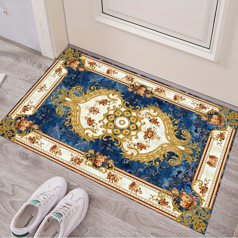 Welcome Door Mat Non slip Floral Front Door Outdoor Indoor - Temu