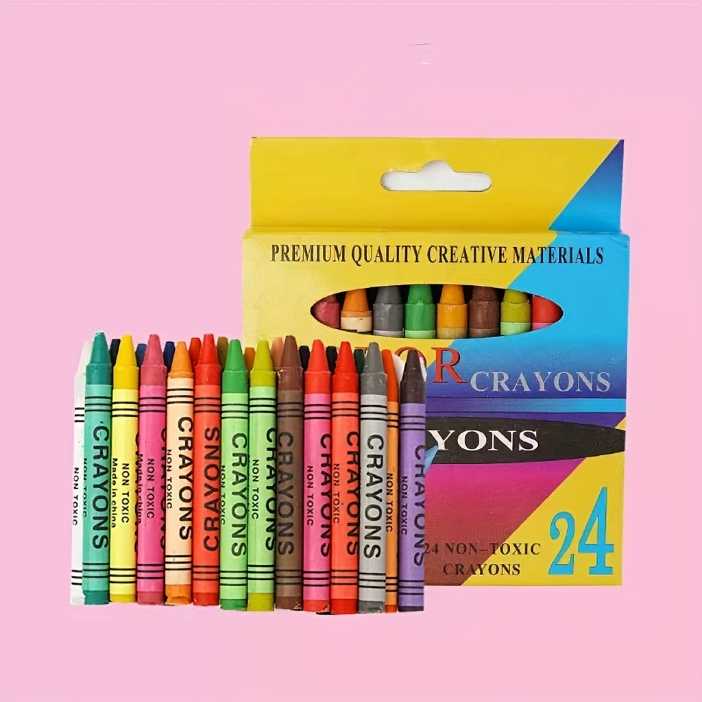 Non-Toxic Washable Crayons 12 24 PCS Peanut Wax Crayons for Child - China  Color Pen, Drawing Pen