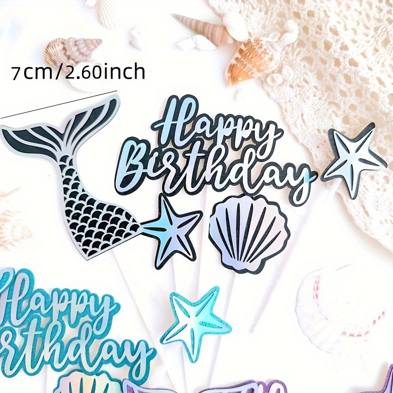 Sea Shell Cake Decoration Starfish Cake Topper Under The Sea - Temu