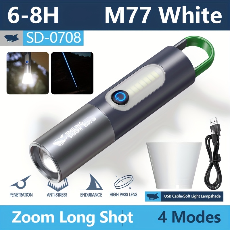 Super Bright Zoomable Flashlight - Portable, Multi-functional, Telescopic  Zoom For Outdoor Home Use - Temu