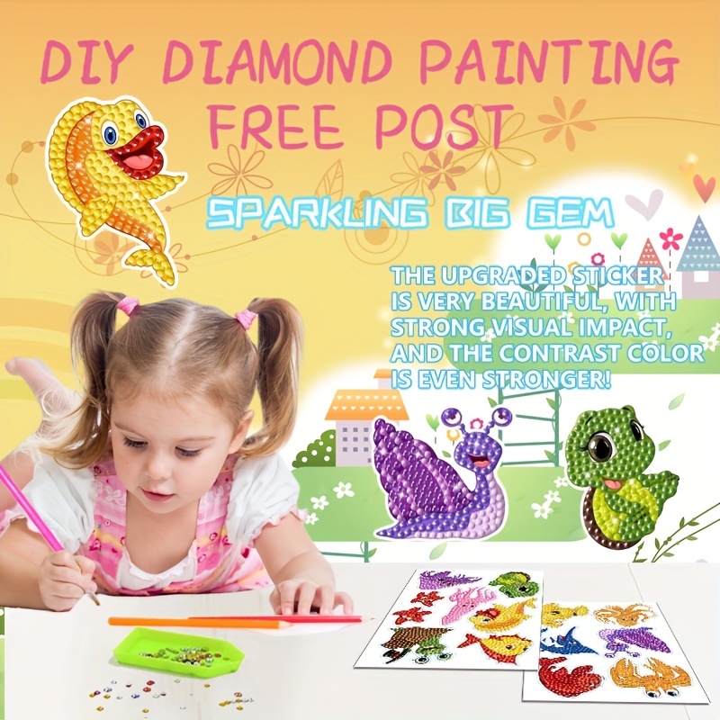 Artificial Diamond Painting Kit For Kids Mosaic Sticker Art - Temu