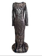 graphic pattern sequined maxi dress elegant bodycon dress for party banquet halloween flapper dress womens clothing