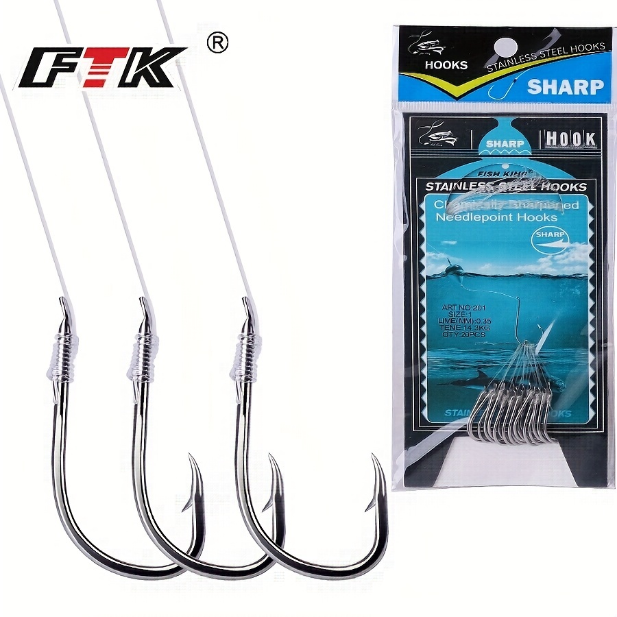 30pcs/Pack Inline Single Hooks Single Replacement Hooks for Fishing Baits  Lures 2/0 1/0 1# 2# 4# 6# (1/0-30pcs) : : Sports & Outdoors