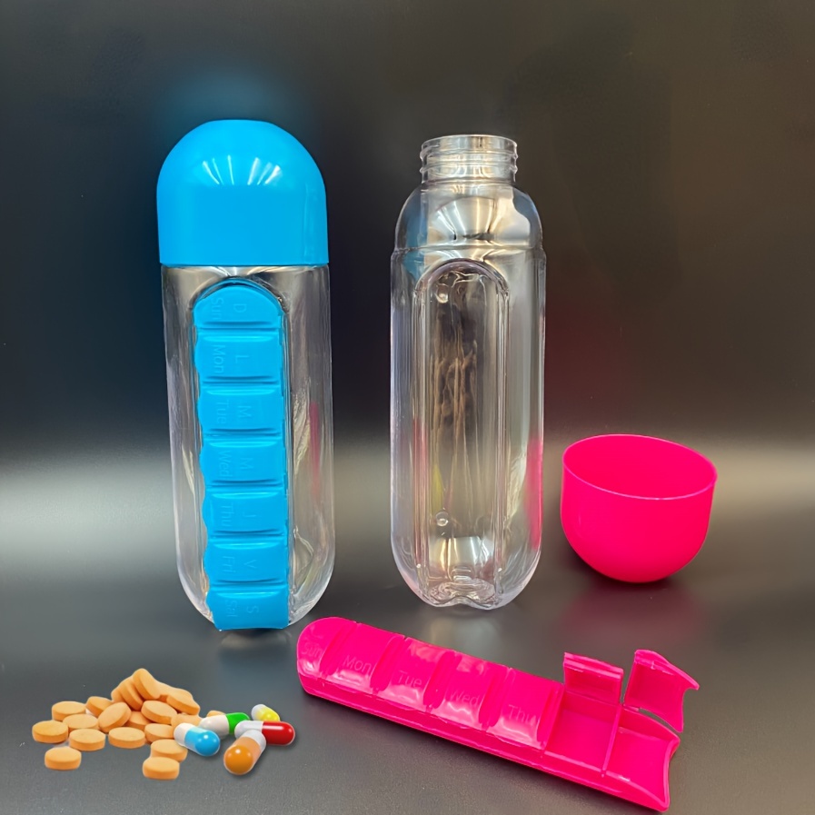 Multi Pill Bottle Organizer With Pill Box 600ML