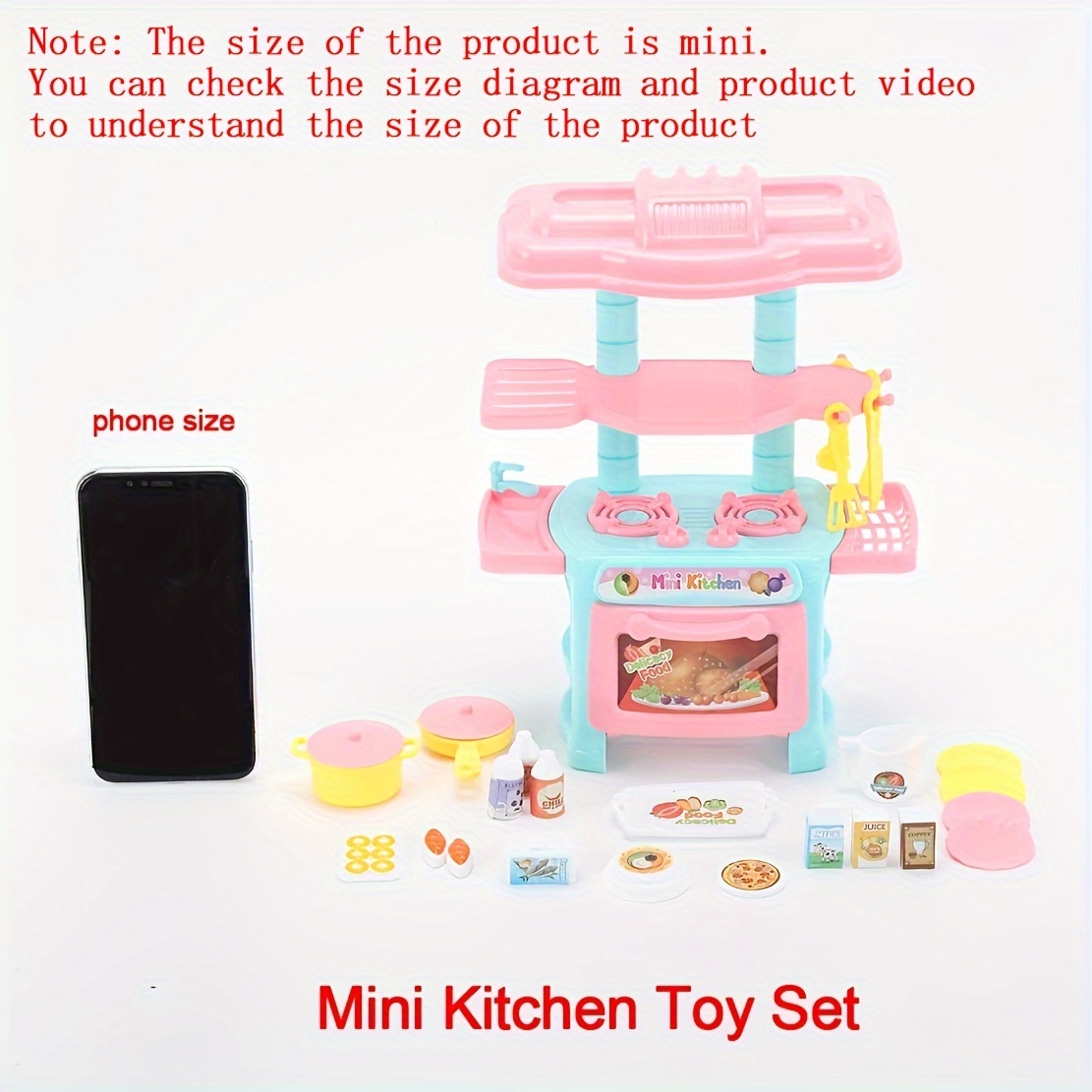 Mini Kitchen Toy Set For Role Play Pretend Play Toys - Temu