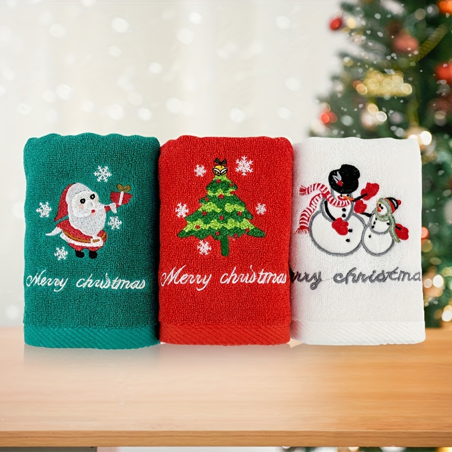 Christmas Funny Dog Hand Towels For Bathroom Cute Absorbent - Temu