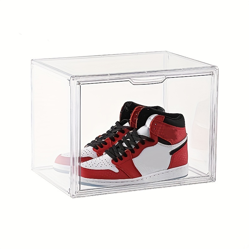 1pc Waterproof and Dustproof Clear Shoe Organizer - Stackable Folding  Storage Box for High Heels, Shoes, and Bags