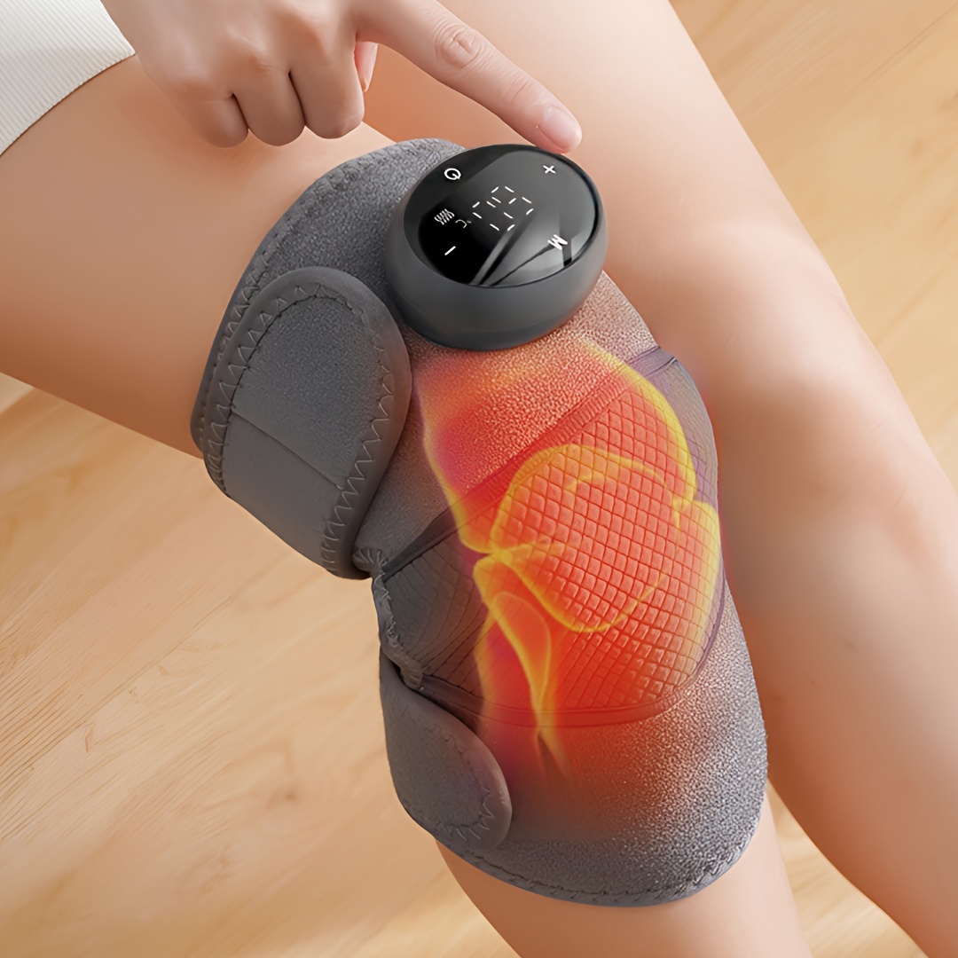 Heated Knee Brace Wrap Massage Vibration Knee Massager - Temu
