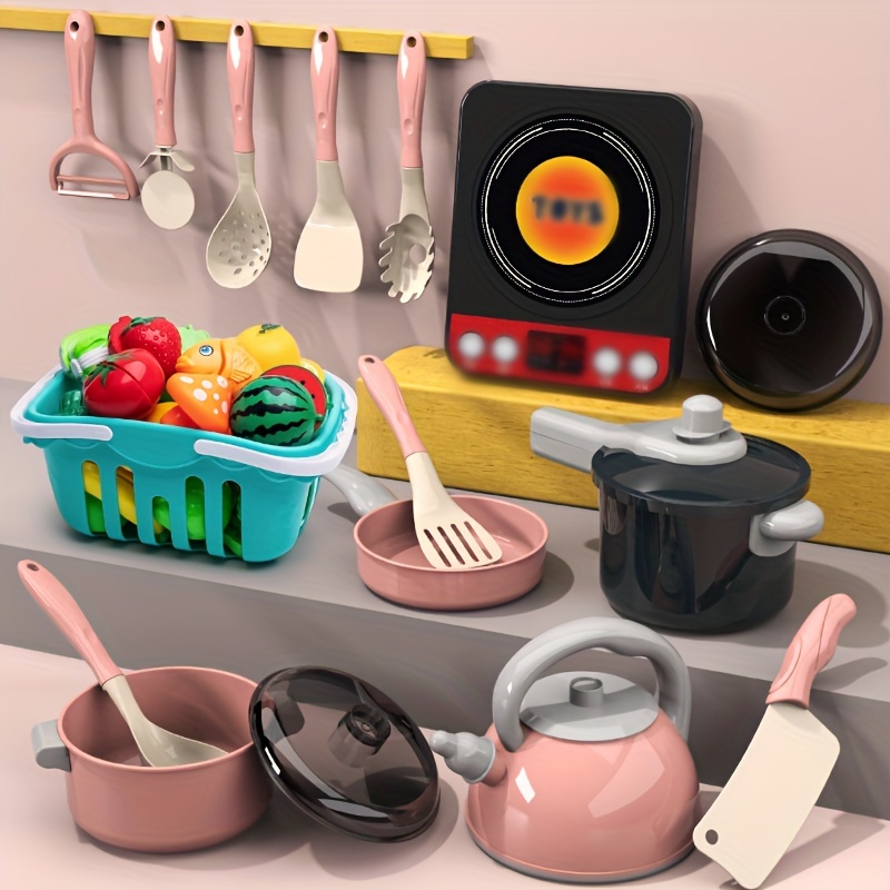 Play Kitchen Accessories Kids Kitchen Playset Stainless - Temu