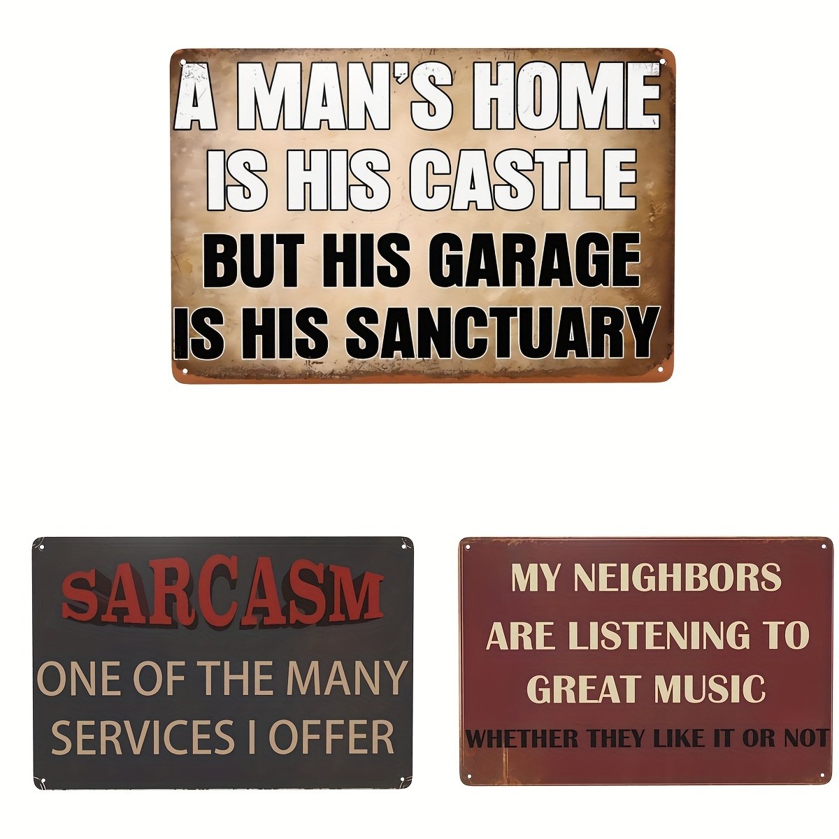 Funny Sarcastic Metal Signs For Garage Patio Signs Man - Temu