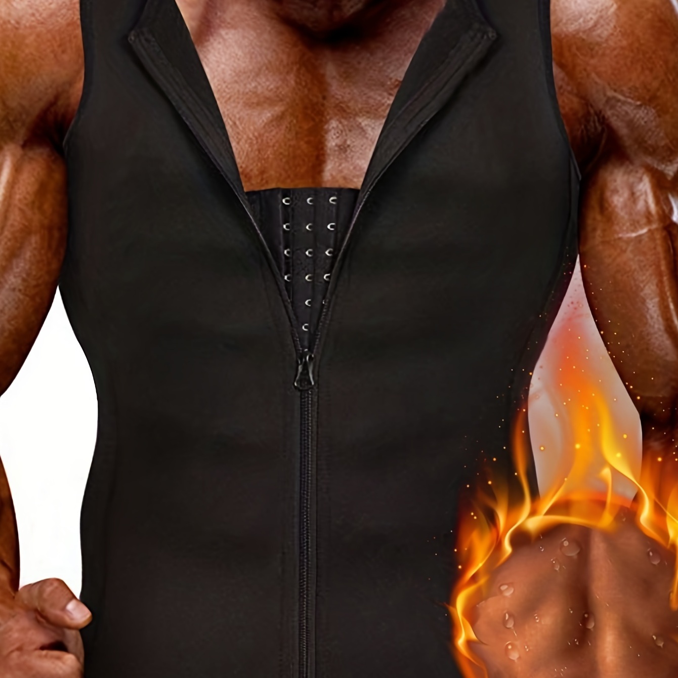 

Gilet de Ventre de Taille Grande pour Hommes, Ajustable avec Joint de Drainage, Façonneur de Taille, Costume de Yoga, Haut de Ventre de Taille Grande