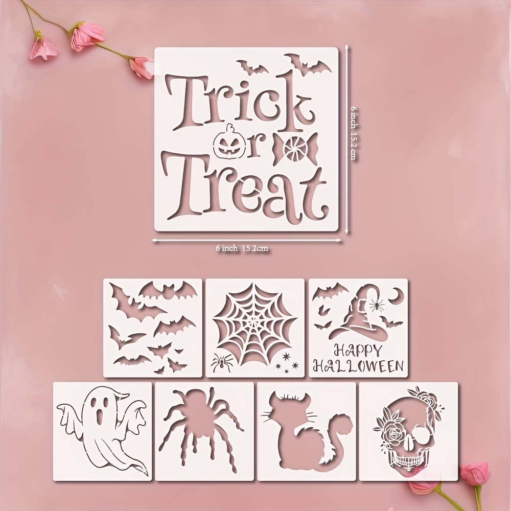 Halloween Stencils For Painting Reusable Plastic Spider - Temu