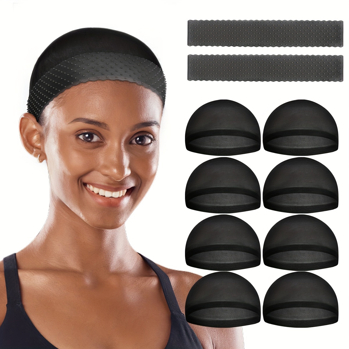 2 Pcs Silicone Grip Wig Band Adjustable Silicone Wig Headband Fix